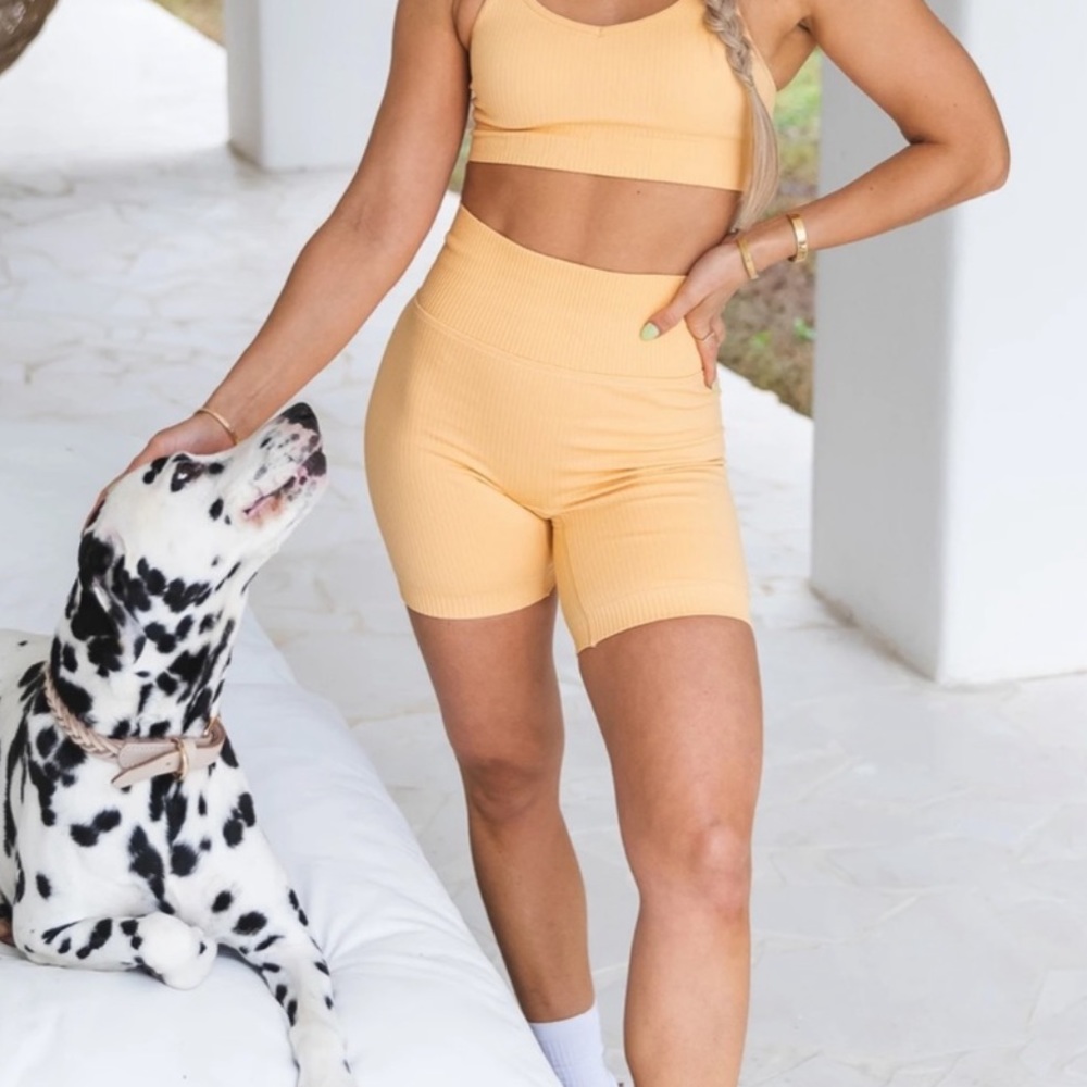 SARAHS DAY x WHITE FOX ACTIVE- Boardwalk Seamless Bike Shorts Mango